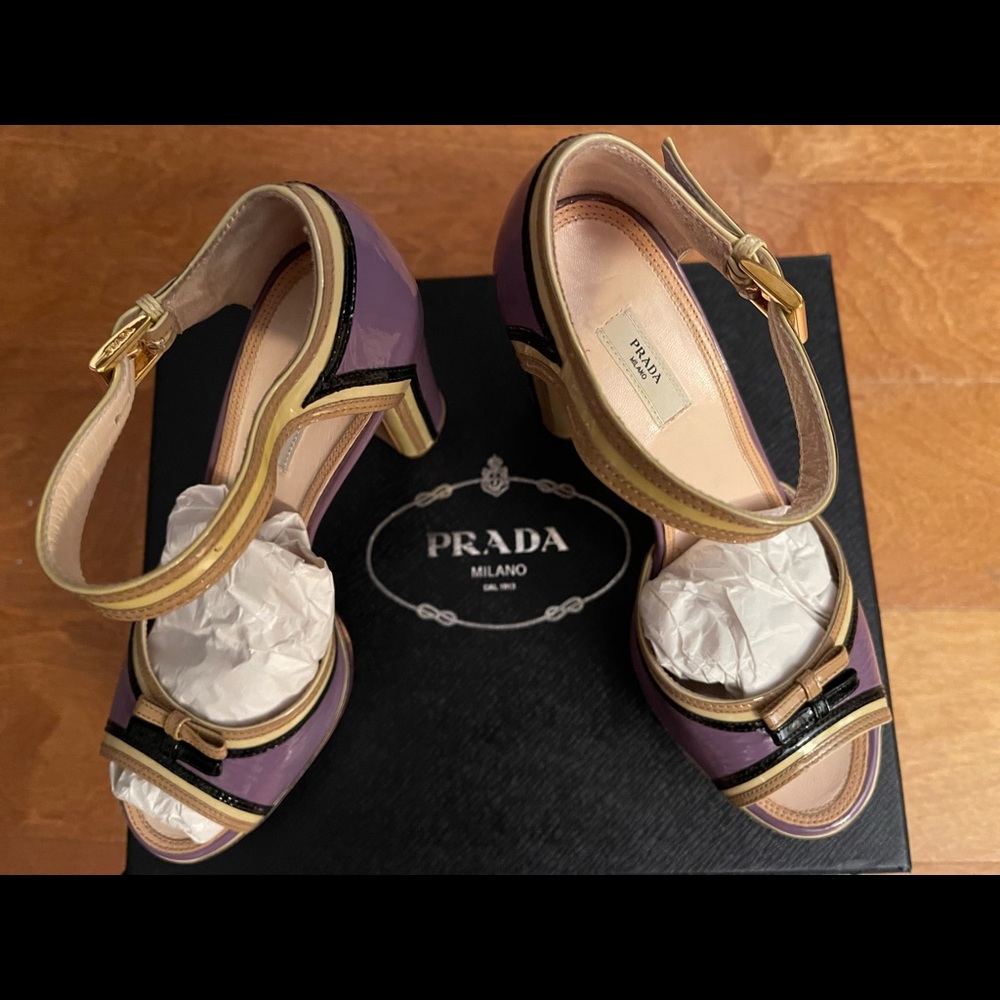 Prada ankle strap heels. Absolutely hard to find!!  Never worn.